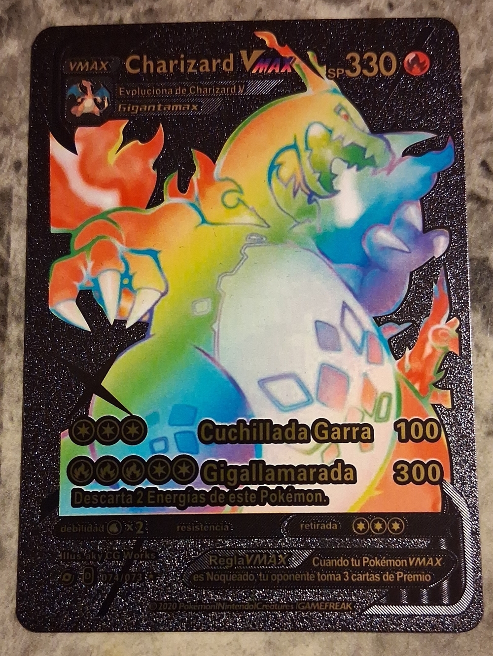 Charizard VMAX Rainbow Holo Card